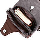 Зручна чоловіча сумка через плече. Vintage 20388 Сірий, фото 6