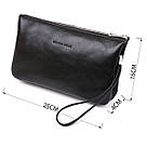 Барсетка чоловіча GRANDE PELLE 11146 з гладкої шкіри Чорна, фото 3