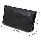 Барсетка чоловіча GRANDE PELLE 11147 шкіряна Чорна флотар, фото 3