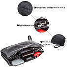 Барсетка чоловіча GRANDE PELLE 11147 шкіряна Чорна флотар, фото 4