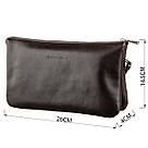 Барсетка чоловіча GRANDE PELLE 11263 в гладку шкіру Коричнева, фото 3