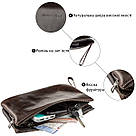 Барсетка чоловіча GRANDE PELLE 11263 в гладку шкіру Коричнева, фото 4