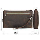 Красива барсетка чоловіча в шкірі Crazy horse Vintage 14954 Коричнева, фото 3