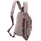 Чоловіча текстильна сумка через плече з ущільненою спинкою Vintagе 22173 Сірий, фото 2