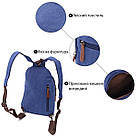 Зручна сумка для чоловіків через плече з ущільненою спинкою Vintagе 22176 Синій, фото 4