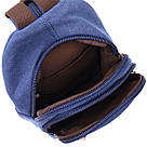 Зручна сумка для чоловіків через плече з ущільненою спинкою Vintagе 22176 Синій, фото 6