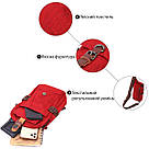 Стильна плечова сумка для чоловіків із щільного текстилю Vintage 22189 Бордовий, фото 5