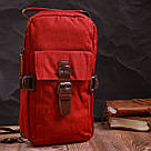 Стильна плечова сумка для чоловіків із щільного текстилю Vintage 22189 Бордовий, фото 8