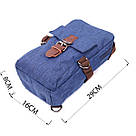 Цікава плечова сумка для чоловіків із щільного текстилю Vintage 22190 Синій, фото 4