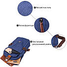 Цікава плечова сумка для чоловіків із щільного текстилю Vintage 22190 Синій, фото 5