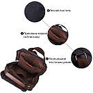 Оригінальна чоловіча сумка через плече із щільного текстилю Vintage 22192 Чорний, фото 4