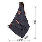 Сумка через плече для чоловіків з текстилю Vintage 22196 Чорний, фото 3