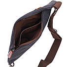 Сумка через плече для чоловіків з текстилю Vintage 22196 Чорний, фото 5