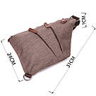 Чудова сумка через плече для чоловіків із текстилю Vintage 22198 Пісочний, фото 4