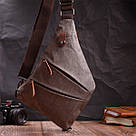 Чудова сумка через плече для чоловіків із текстилю Vintage 22198 Пісочний, фото 9