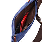 Модна чоловіча сумка через плече з текстилю Vintage 22199 Синій, фото 7