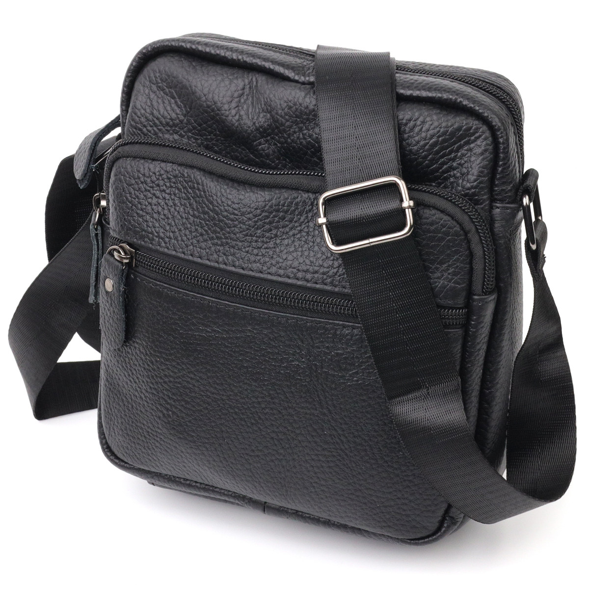 Сумка чоловіча Vintage 20678 шкіряна Чорний, фото 1