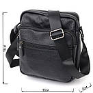 Сумка чоловіча Vintage 20678 шкіряна Чорний, фото 3