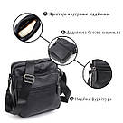 Сумка чоловіча Vintage 20678 шкіряна Чорний, фото 4