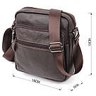 Сумка чоловіча Vintage 20687 шкіряна Коричневий, фото 3