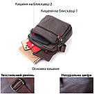 Сумка чоловіча Vintage 20687 шкіряна Коричневий, фото 4