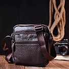 Сумка чоловіча Vintage 20687 шкіряна Коричневий, фото 9