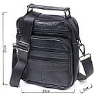 Сумка вертикальна шкіряна 21270 Vintage Чорна, фото 3