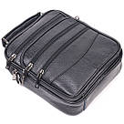 Сумка вертикальна шкіряна 21270 Vintage Чорна, фото 5