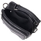 Сумка вертикальна шкіряна 21270 Vintage Чорна, фото 6