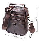 Практична чоловіча сумка шкіряна 21272 Vintage Коричнева, фото 3