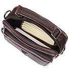 Практична чоловіча сумка шкіряна 21272 Vintage Коричнева, фото 8