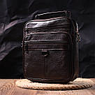 Практична чоловіча сумка шкіряна 21272 Vintage Коричнева, фото 10