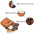 Зручна чоловіча сумка з ручкою шкіряна 21273 Vintage Руда, фото 4