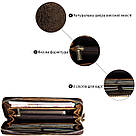 Чоловік клатч Vintage 14462 шкіра під крокодила Коричневий, фото 4