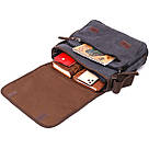 Сумка через плече для ноутбука 13" із щільного текстилю Vintage 22200 Чорний, фото 8