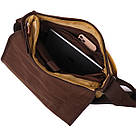 Практична сумка через плече для ноутбука 13" із щільного текстилю Vintage 22202 Пісочний, фото 7