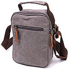 Невелика чоловіча сумка із щільного текстилю Vintage 22217 Сірий, фото 2