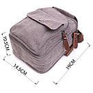 Невелика чоловіча сумка із щільного текстилю Vintage 22217 Сірий, фото 3