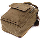 Цікава невелика чоловіча сумка із щільного текстилю Vintage 22219 Оливковий, фото 5