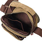 Цікава невелика чоловіча сумка із щільного текстилю Vintage 22219 Оливковий, фото 6