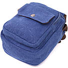 Зручна невелика чоловіча сумка із щільного текстилю Vintage 22221 Синій, фото 5