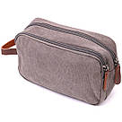 Зручна чоловіча барсетка на два відділення з якісного текстилю Vintage 22230 Сірий, фото 2