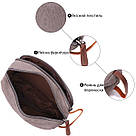 Зручна чоловіча барсетка на два відділення з якісного текстилю Vintage 22230 Сірий, фото 4