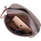 Зручна чоловіча барсетка на два відділення з якісного текстилю Vintage 22230 Сірий, фото 7