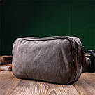 Зручна чоловіча барсетка на два відділення з якісного текстилю Vintage 22230 Сірий, фото 9