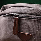 Зручна чоловіча барсетка на два відділення з якісного текстилю Vintage 22230 Сірий, фото 10