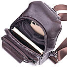 Зручна чоловіча сумка через плече з натуральної шкіри Vintage 21306 Коричнева, фото 7