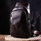 Зручна чоловіча сумка через плече з натуральної шкіри Vintage 21306 Коричнева, фото 9
