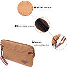 Практична чоловіча барсетка з текстилю 21260 Vintage Коричнева, фото 5