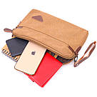 Практична чоловіча барсетка з текстилю 21260 Vintage Коричнева, фото 8